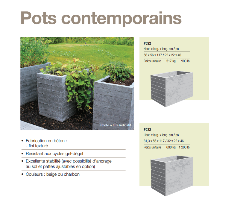 pot contemporain